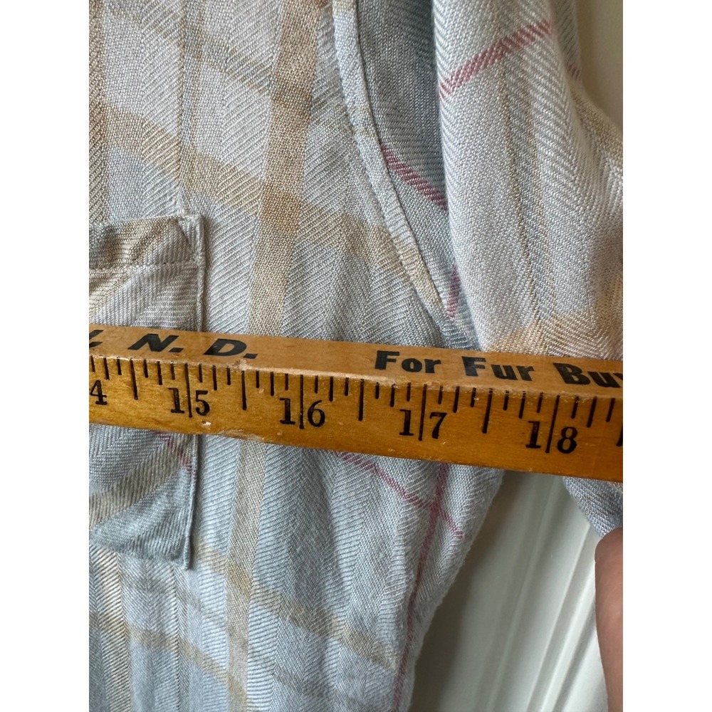 Rails Hunter Plaid Button Down Shirt Light Blue Pink Tan Flannel Small - Picture 4 of 6